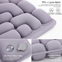 Coussin de siège gonflable ergonomique en TPU respirant avec grille d'aération pour soulagement de la pression, antidérapant, pour chaise de bureau, OEM