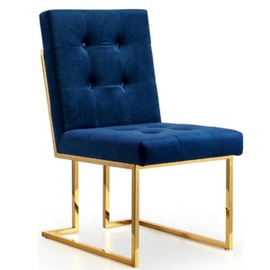 Hot Selling Modern Gold Metal Stainless Steel <strong>Velvet</strong> Upholstered <strong>Dining</strong> <strong>Chair</strong> Hotel - Product Image 2