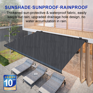 Toldo Eléctrico <span class=keywords><strong>de</strong></span> Casete Completo para Balcón con Control Remoto e Iluminación para Áreas <span class=keywords><strong>de</strong></span> Patio <span class=keywords><strong>y</strong></span> Terraza Exteriores - Product Image 3