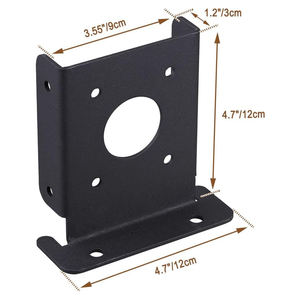 Supports de base de <span class=keywords><strong>poteau</strong></span> 4x4 pour clôture en bois et pergola, <span class=keywords><strong>ancre</strong></span> noire robuste pour <span class=keywords><strong>poteau</strong></span> de boîte aux lettres de garde-corps de pont, kit complet de quincaillerie - Product Image 2