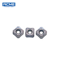 Plaquettes de fraisage CNC ACME à alimentation élevée, forme carrée 45/88 degrés, revêtement PVD, SNMX1206ANN-MM, dureté HRC45 HRA92.4