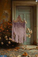 Décoration d'Halloween squelette flamboyant suspendu AROMA de 39 pouces avec lumières et son pour une ambiance effrayante et une scène hantée