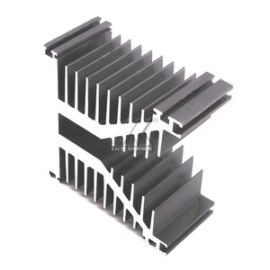 Custom formica a forma di Led estruso in <span class=keywords><strong>alluminio</strong></span> Ssr dissipatore di calore per Computer apparecchio elettrico anodizzato nero - Product Image 4