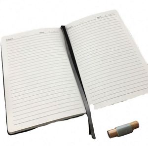 Carnet en cuir A5 avec couverture rigide et bande élastique, logo personnalisé - Product Image 2