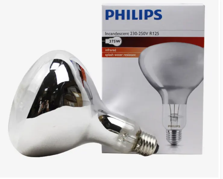 Infrared heating physiotherapy lamp R125 IR 375W CL Philips infrared lamps