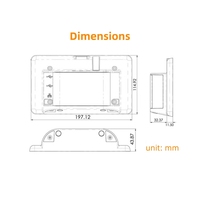 Boîtier pour carte Raspberry Pi 4B et écran tactile officiel Raspberry Pi 7 pouces (noir)