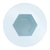 Nouvelle table à manger ronde en argent avec plateau en verre trempé effet diamant broyé
