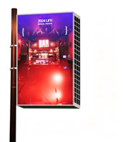 Boîtes lumineuses publicitaires solaires rechargeables, enseignes lumineuses extérieures