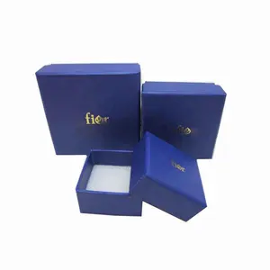 Custom Luxury Jewelry boxes logo printed earring necklace Gemstone paper Jewellery box