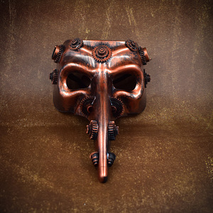 Masker dekorasi kerajinan Halloween, wabah masker paruh botol tembakau kreatif Punk dokter Punk - Product Image 4