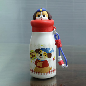 Botol Susu Vakum Isolasi Stainless Steel 316 480ml dengan Gambar Kartun Anak, Dinding Ganda, Termos Hewan Lucu, Dilengkapi Tali, Hadiah - Product Image 2