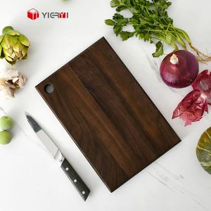 <span class=keywords><strong>OEM</strong></span>/ODM Set papan pemotong kayu kenari hitam papan potong Steak melayani dapur dengan dudukan - Product Image 2