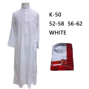 Fashion high quality Muslim men Clothing Embroidered Arabic Robe Dubai Thobe Muslim Prayer Robe Islamic Clothing