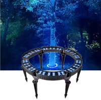 Lámpara de Árbol DMX512 RGBW de 12w, Enlazable, Impermeable IP65, para Exteriores, Iluminación Decorativa de Jardín, Anillo de Luz para Árboles