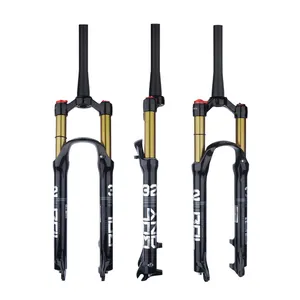 Fourche avant de vélo de montagne BOLANY, fourche à air, amortisseur pneumatique, tube conique, accessoires de vélo, fabricants directs, frein à disque - Product Image 1