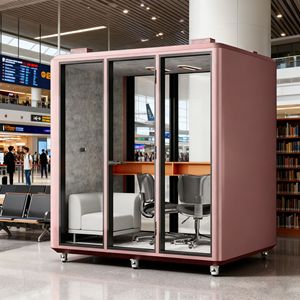 Cabine de bureau acoustique individuelle <span class=keywords><strong>Wow</strong></span>-ton, cabine de réunion insonorisée, salle de réunion portable, cabine de travail intérieure en acier inoxydable - Product Image 6