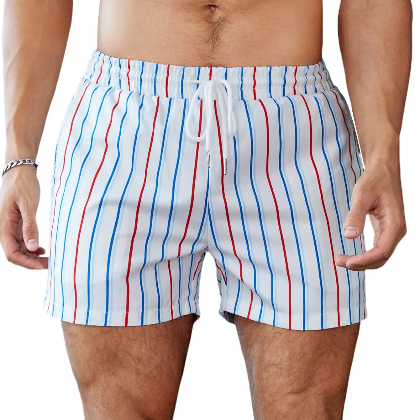 Herren Badehose Quick Dry Bades horts mit Mesh-Futter Lustige Badeanzüge 5,5 "Badeanzüge Summer Beach Shorts mit Taschen
