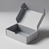 Boîtes d'expédition en carton ondulé recyclables avec logo coloré personnalisé en relief et pelliculage mat, tailles sur mesure pour emballage professionnel