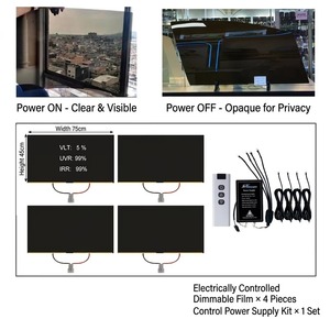 <span class=keywords><strong>Film</strong></span> intelligent commutable pour vitres de voiture 12V, auto-adhésif, teinté <span class=keywords><strong>occultant</strong></span>, télécommandé, en verre PDLC, pour la confidentialité - Product Image 4