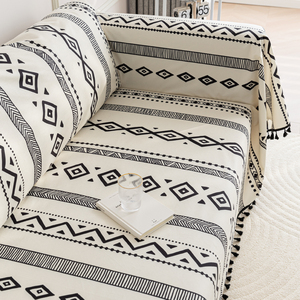 Sober Thiết Kế Thanh Lịch Tua Bắc Âu Hình Học Sọc Sofa Bìa Khăn Trang Trí Nội Thất Dệt Phong Cách Đơn Giản - Product Image 3