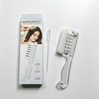 Peigne applicateur pour cuir chevelu à 6 dents, peigne de massage pour traitement à l'huile capillaire, outil professionnel de soin des cheveux conçu pour l'utilisation avec des huiles essentielles