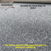 Tapis moderne en polypropylène tissé couleur unie, antidérapant, à boucles, revêtement de sol moelleux, résistant au feu, à poils moyens, épaisseur fine