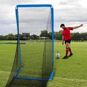 Filet <span class=keywords><strong>de</strong></span> pratique <span class=keywords><strong>de</strong></span> football en acier thermolaqué avec poche extra profonde et sac <span class=keywords><strong>de</strong></span> transport pour le tir au pied et le lancement - Product Image 5