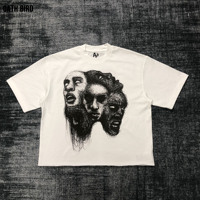 T-shirt Homme Streetwear Super Lourd 320 g/m² 100 % Coton Épais Coupe Oversize Épaules Tombantes Coupe Courte Boxy