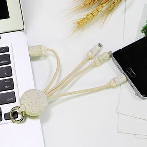 สายชาร์จ USB แบบ3 in 1เป็นมิตรต่อสิ่งแวดล้อมพร้อมโลโก้ที่กำหนดเอง - Product Image 4