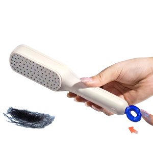 Peigne <span class=keywords><strong>Brosse</strong></span> Démêlante de Massage Auto-Nettoyante Rétractable, Anti-Statique, Utilisable sur Cheveux Secs et Humides - Product Image 2