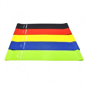 Bandas de resistencia de látex TPE de alta calidad de fábrica BSCI, bandas de ejercicio con logo personalizado, bandas elásticas de 5 niveles de resistencia. - Product Image 5