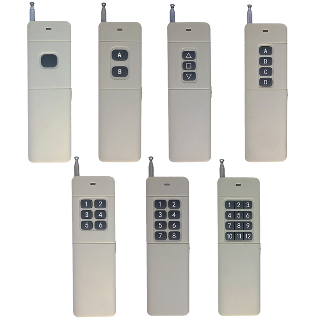 BJTech 3000m Long Range High Power 4CH RF Remote Control Transmitter 433 MHz PT2262 Ev1527 Chips for Gate Crane Industry Control