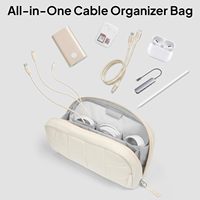 Organizador de Cables Electrónicos, Estuche para Cables, Cargadores, Baterías Externas, USB, AirPods, Bolsa de Almacenamiento para Dispositivos Digitales