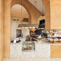 Café Bar de décoration personnalisé en bois simple moderne pour café Boutique Présentoir de comptoir pour café Présentation et pâtisserie