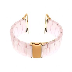 Correa de Reloj Ajustable de Acero Inoxidable para Apple Watch Series 38mm-45mm, Diseño Transpirable Rosa de Lujo, 40mm 41mm 42mm 44mm - Product Image 3