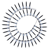 Tornillos para paneles de yeso de acero al carbono de alta resistencia, con cabeza de trompeta, en tira de plástico, con acabado de fosfato negro, para techos.