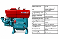 Moteur diesel monocylindre 4 temps refroidi par eau ZS1130 pour les grands projets agricoles et miniers