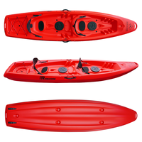 Ventes directes d'usine HDPE s'asseoir sur le dessus deux personnes Tandem HDPE Kayak Canoë Touring Sea Double Canoë Bateau