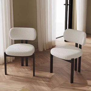 Ensemble <span class=keywords><strong>de</strong></span> <span class=keywords><strong>6</strong></span> <span class=keywords><strong>chaises</strong></span> <span class=keywords><strong>de</strong></span> salle à manger <span class=keywords><strong>en</strong></span> bois pour restaurant <span class=keywords><strong>de</strong></span> cuisine <span class=keywords><strong>en</strong></span> <span class=keywords><strong>tissu</strong></span> blanc à vendre - Product Image 4