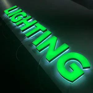 Letra Desain Logo Hotel Led Tanda Toko Eksternal, Pembuat Tanda LED Huruf Akrilik 3D Logo Resin Potongan Datar Huruf Akrilik