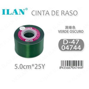 Nastro in Raso Ilan 5.0cm 25Y Verde Scuro D-47 - Product Image 1