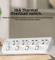 Stop Kontak Ekstensi Listrik Universal Seri BETA 10A LED Berkualitas Tinggi dengan 4 Outlet untuk Rumah dan Kantor