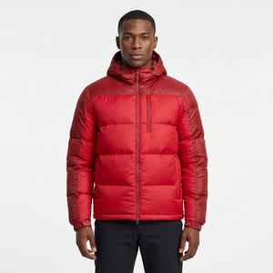 Wholesale OEM Casual Stand Collar Nylon Breathable Thick Windproof <b>Hooded</b> Men Winter Outdoor <b>Puffer</b> <b>Jacket</b> <b>with</b> Filling - Product Image 1