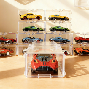 Nueva Caja de Exhibición Acrílica Transparente a Prueba de Polvo, Caja de Almacenamiento para Modelos de Autos, Coleccionables, Muñecas de Moda, Color Personalizable - Product Image 3