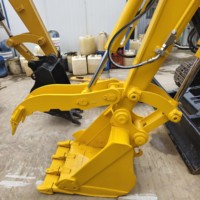 Mini-excavatrice Komatsu PC56-7 d'occasion fiable en bon état, faible coût d'entretien pour les travaux de canalisation urbaine et la démolition légère