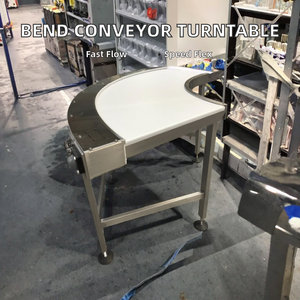 Convoyeur à gravité à vitesse réglable Hairise, système d'<span class=keywords><strong>angle</strong></span> de plateau tournant à 90 et 180 degrés, acier inoxydable résistant à la chaleur, courbe de flexion - Product Image 3