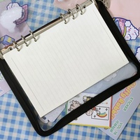 Feuilles Mobiles de Rechange A5 A6 Lignées 6 Trous, Papier Vierge Rechargeable pour Carnets et Journaux