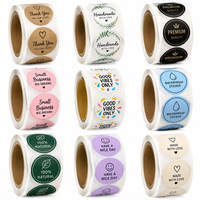 Étiquettes rondes en vinyle imperméables personnalisées XJY, autocollants adhésifs en rouleau avec logo pour l'emballage et la marque des produits