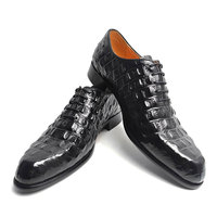 Chaussures habillées formelles pour hommes au design unique, fabriquées à la main en cuir de vachette véritable imprimé alligator, bout pointu, directement de l'usine, automne/hiver