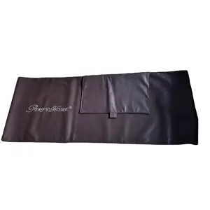 Protège-matelas avec logo personnalisé poche amovible de luxe tapis antidérapant couvre-pied en simili cuir protège-matelas
